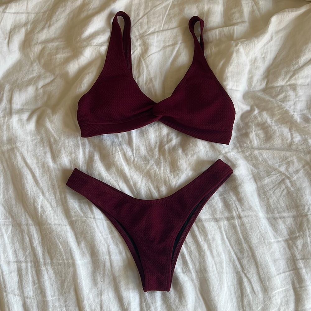 Maroon Bikini Set